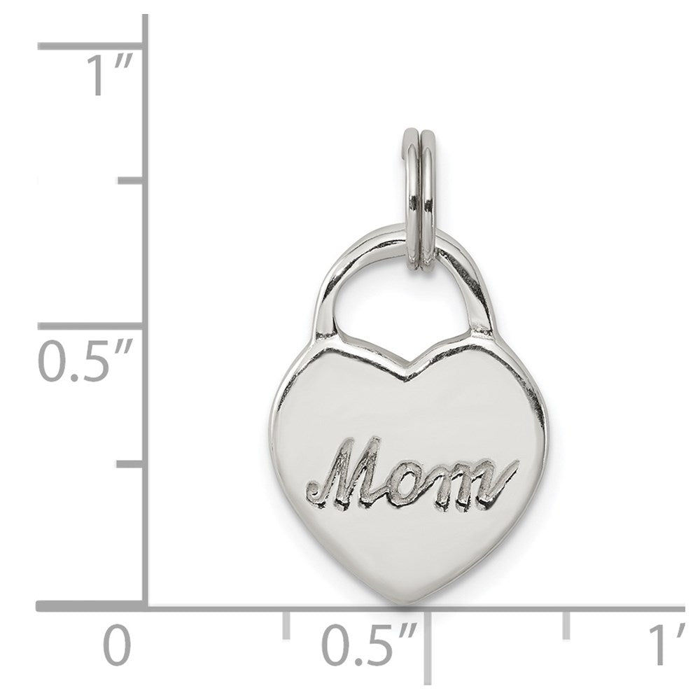 Sterlingsilber Poliert Mama Herz Charm