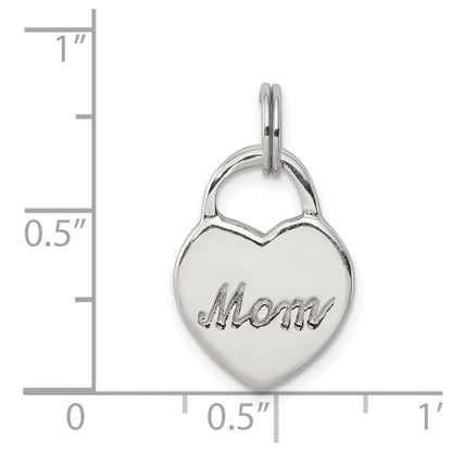 Sterlingsilber Poliert Mama Herz Charm