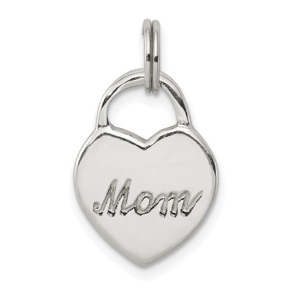 Sterlingsilber Poliert Mama Herz Charm