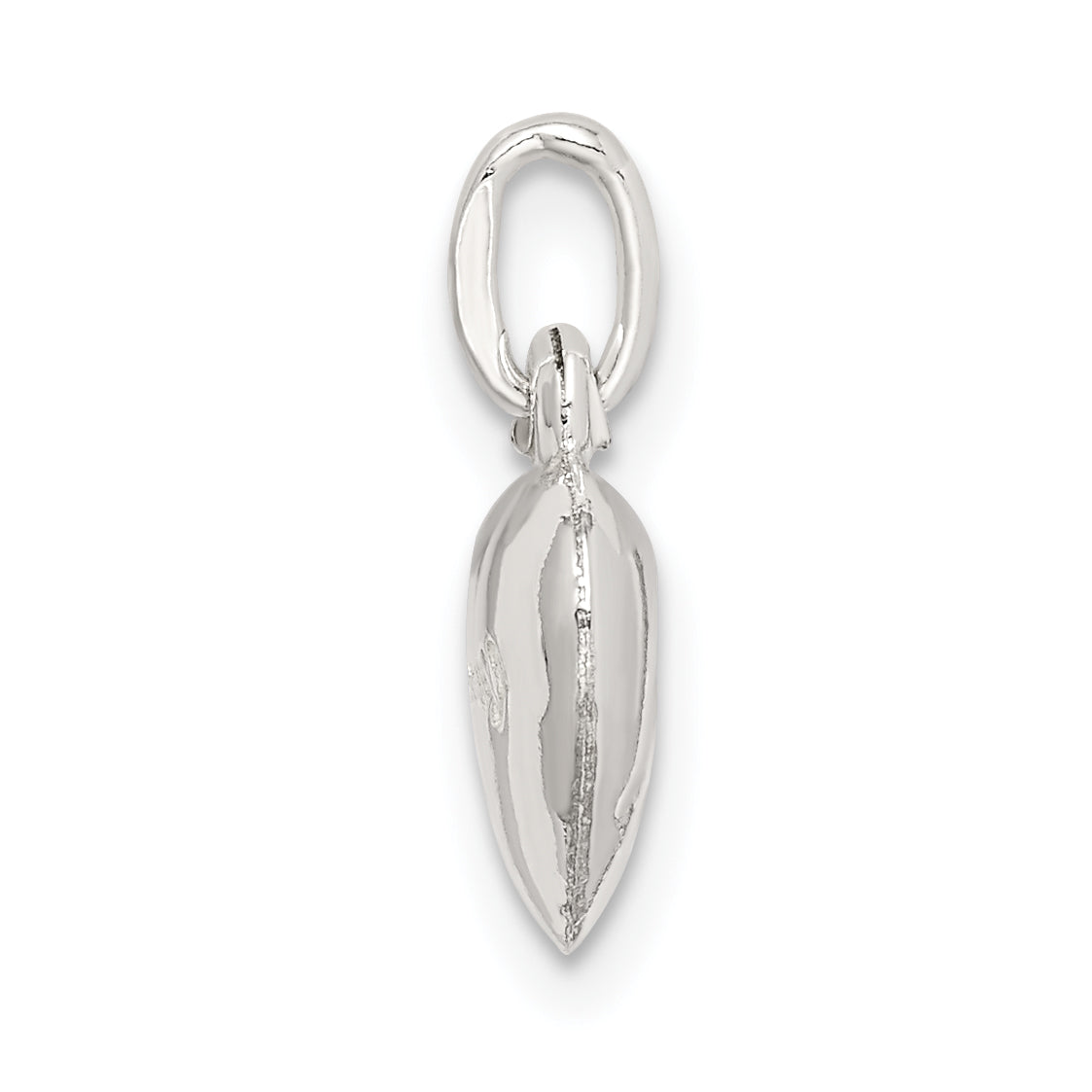 Sterlingsilber Poliert Liebe Wendbar Puff Herz Charm