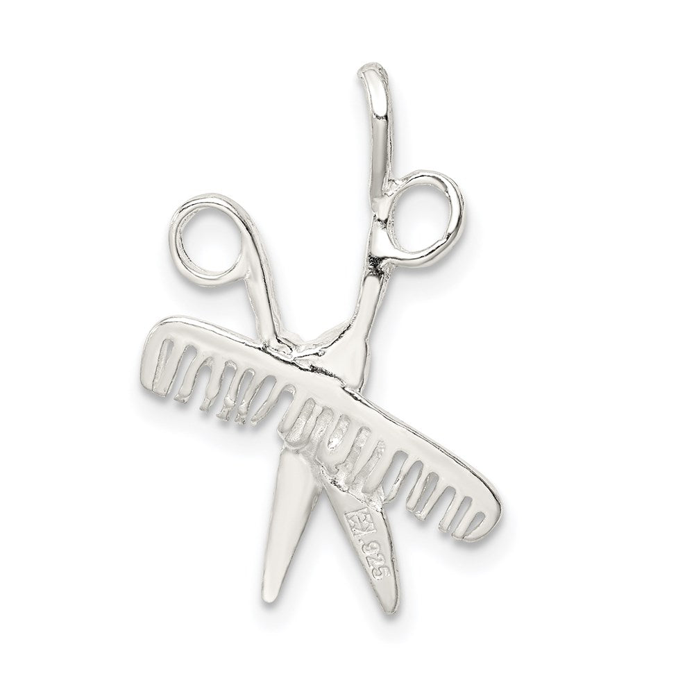 Sterlingsilber Comb & Scissors Charm