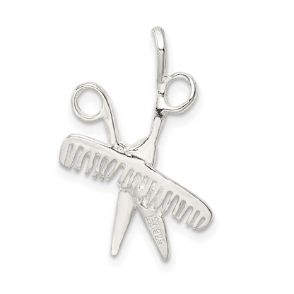 Sterlingsilber Comb & Scissors Charm
