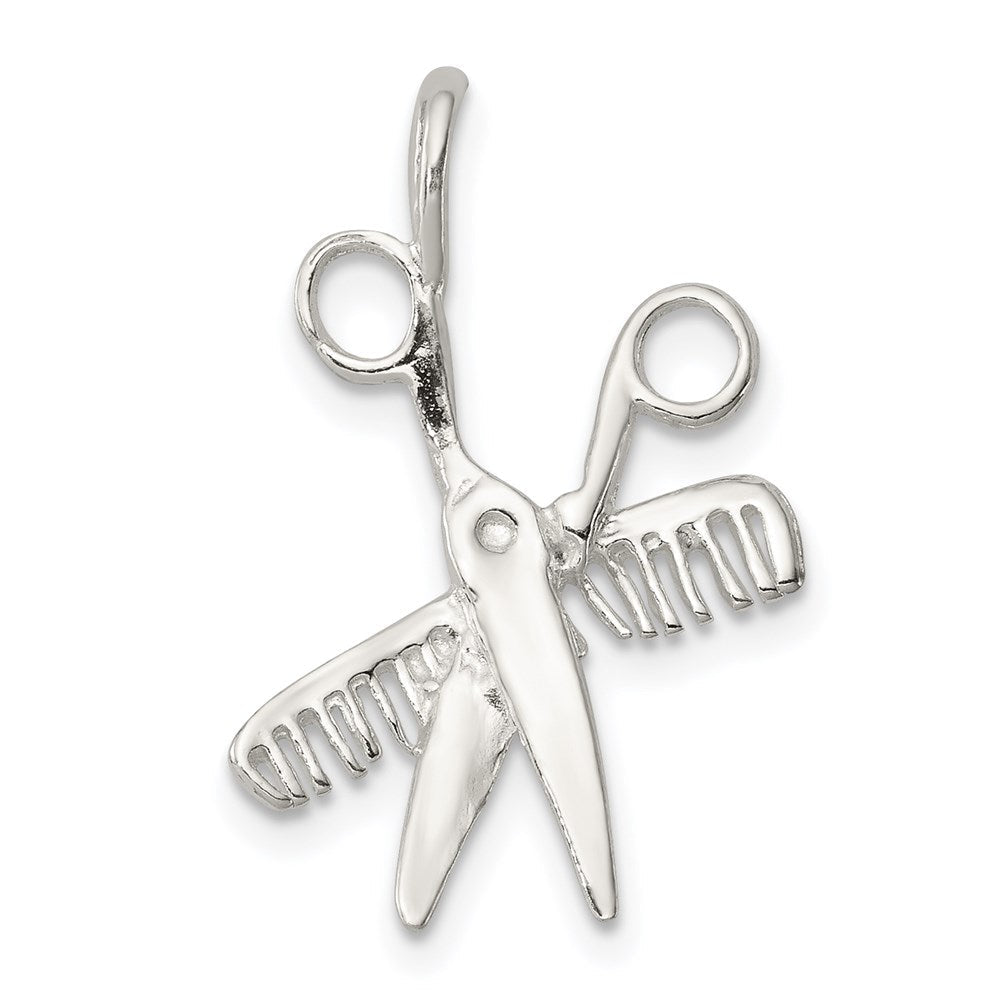 Sterlingsilber Comb & Scissors Charm