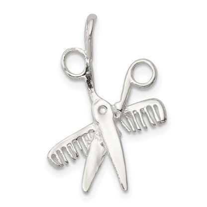 Sterlingsilber Comb & Scissors Charm