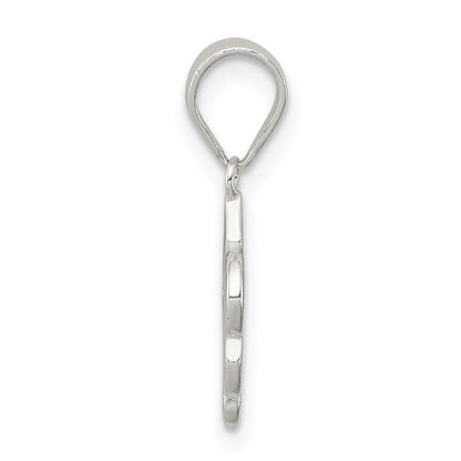 Sterlingsilber Poliert Fleur De Lis Anhänger