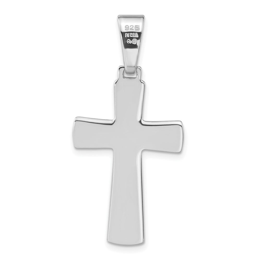 Sterlingsilber Poliert Kreuz Anhänger
