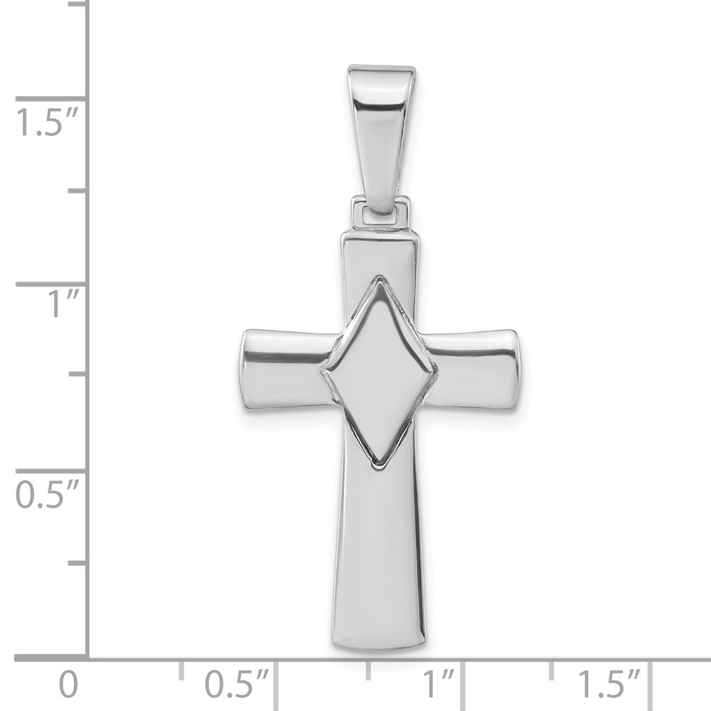 Sterlingsilber Poliert Kreuz Anhänger