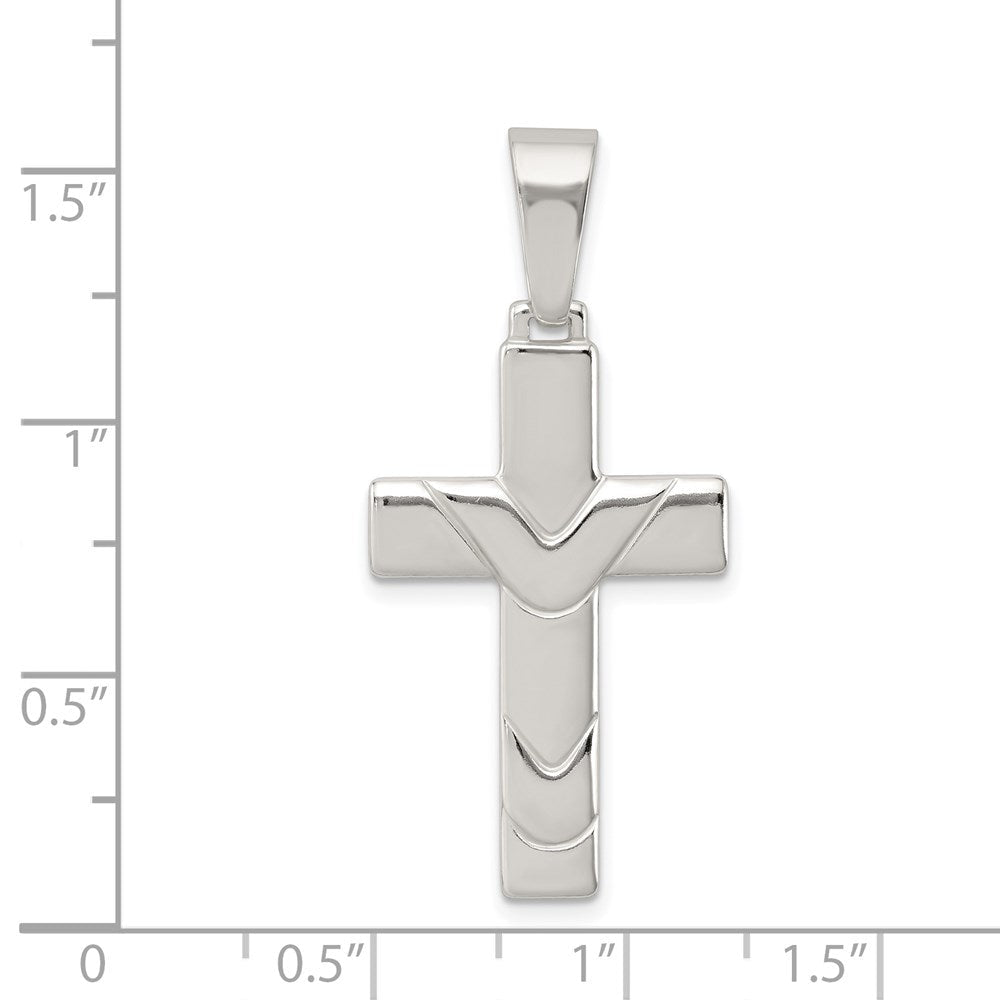 Sterlingsilber Poliert Kreuz Anhänger
