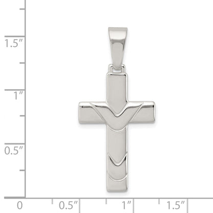 Sterlingsilber Poliert Kreuz Anhänger