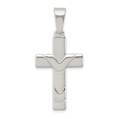 Sterlingsilber Poliert Kreuz Anhänger