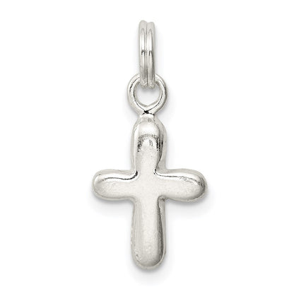 Sterlingsilber Poliert Kreuz Charm