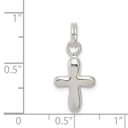 Sterlingsilber Poliert Kreuz Charm