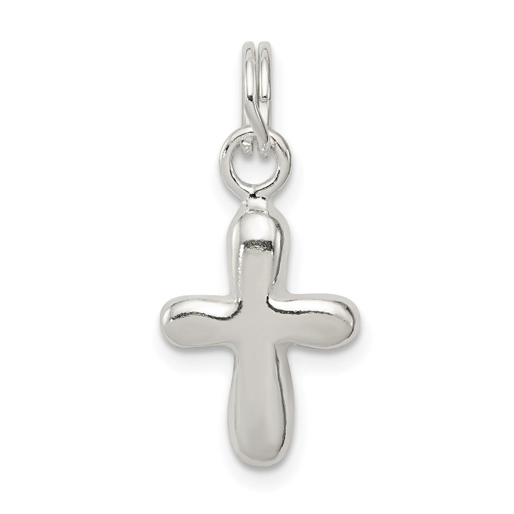Sterlingsilber Poliert Kreuz Charm