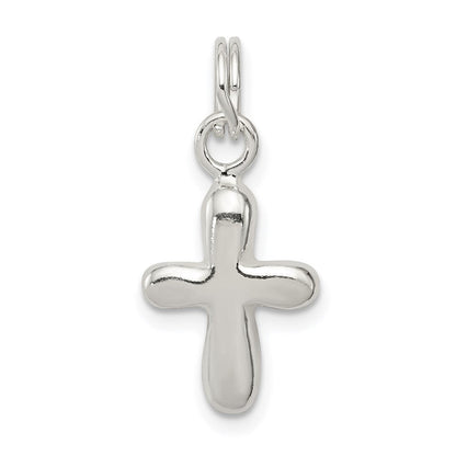 Sterlingsilber Poliert Kreuz Charm