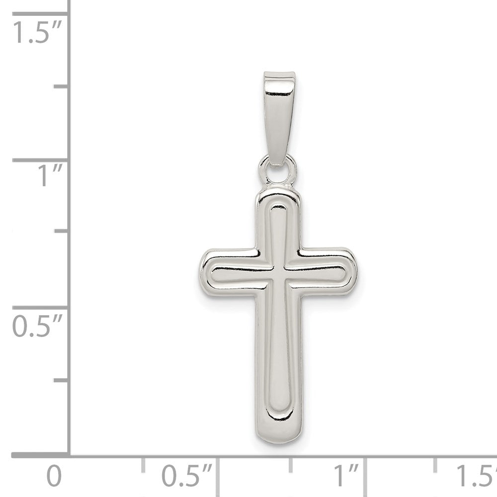 Sterlingsilber Poliert Kreuz Anhänger