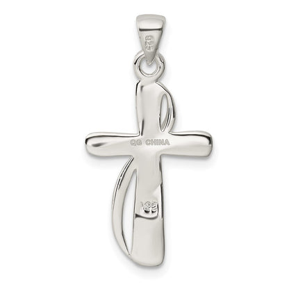 Sterlingsilber Poliert Kreuz Anhänger