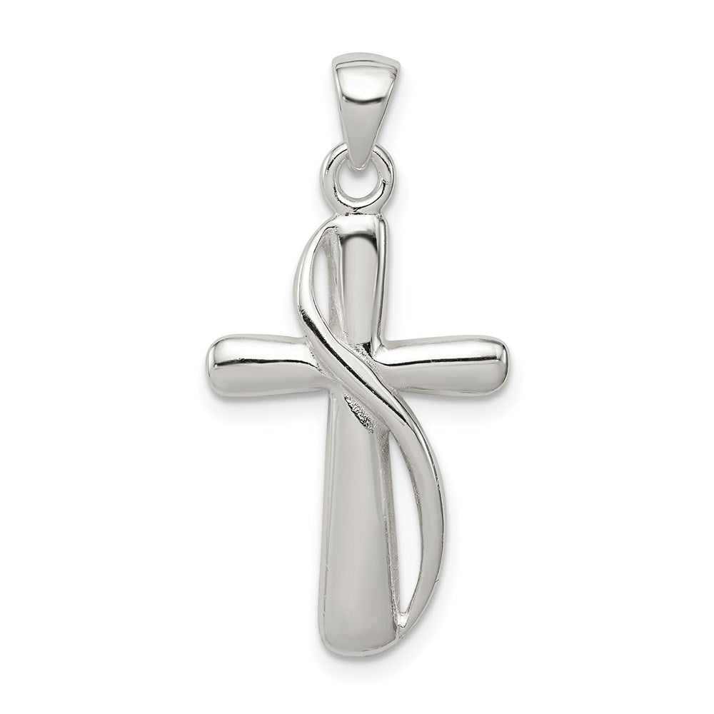 Sterlingsilber Poliert Kreuz Anhänger