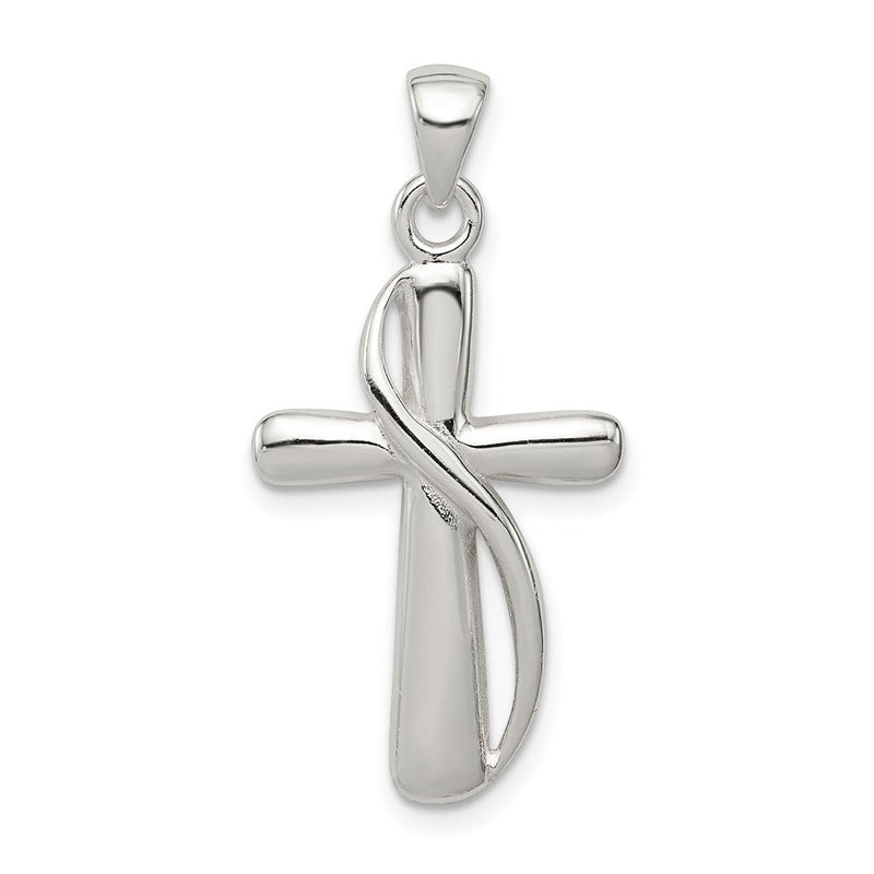 Sterlingsilber Poliert Kreuz Anhänger