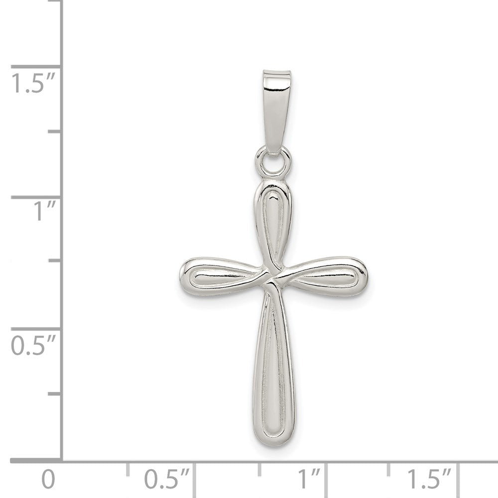 Sterlingsilber Poliert Lateinisch Kreuz Anhänger
