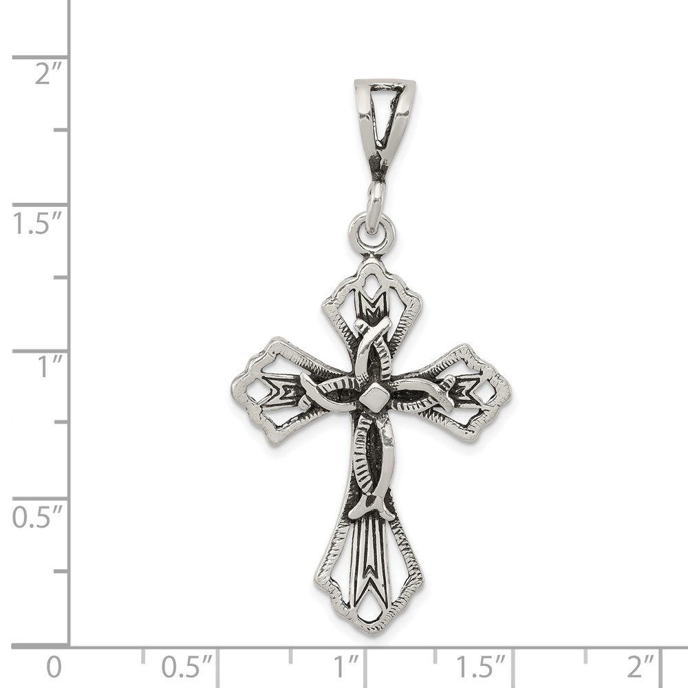 Sterlingsilber Antikisiert Kreuz Anhänger