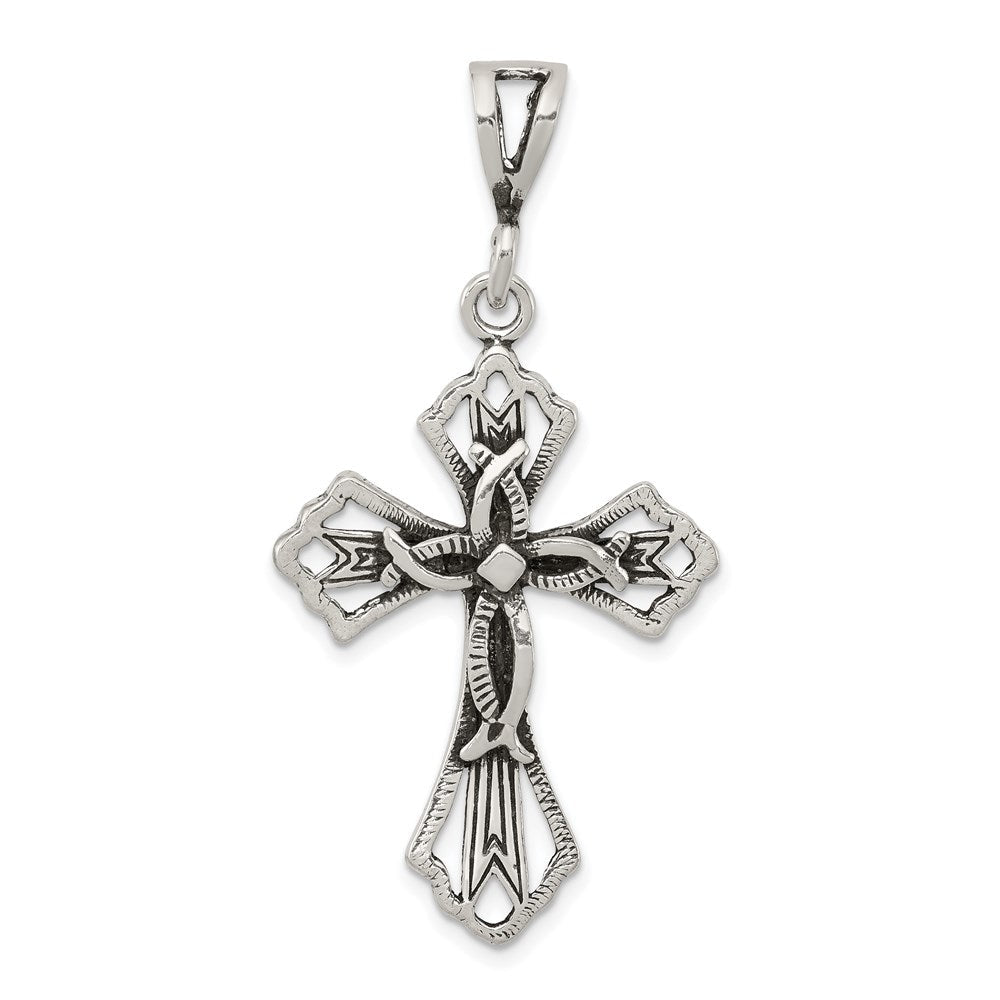 Sterlingsilber Antikisiert Kreuz Anhänger