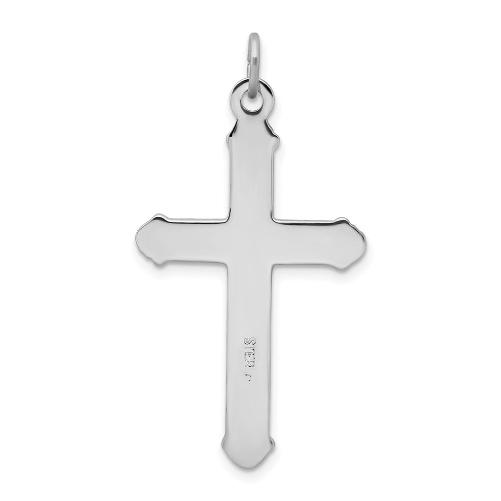 Sterlingsilber Silber, Goldfarben, Blk Rhod Kreuz Design Anhänger
