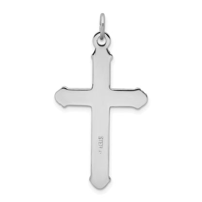 Sterlingsilber Silber, Goldfarben, Blk Rhod Kreuz Design Anhänger