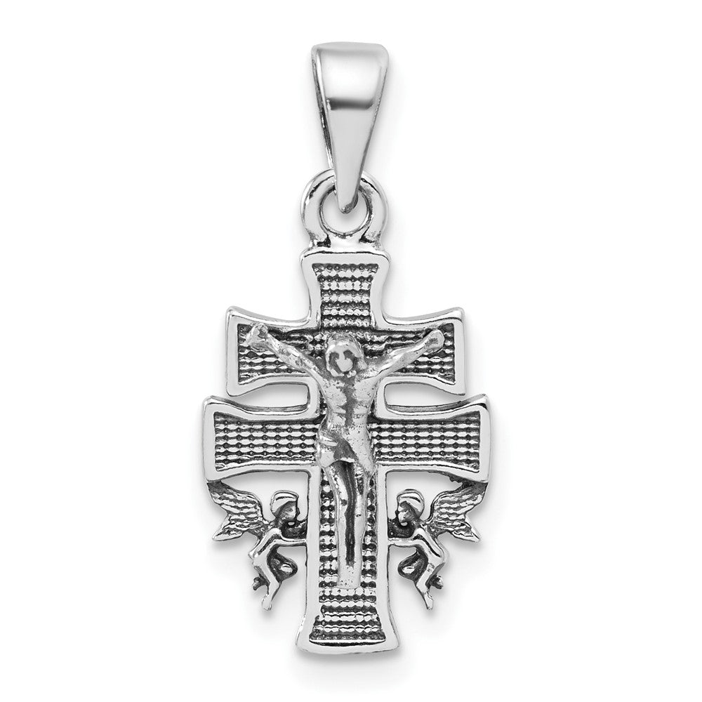 Sterlingsilber Antikisiert Mini Inri Kruzifix Anhänger