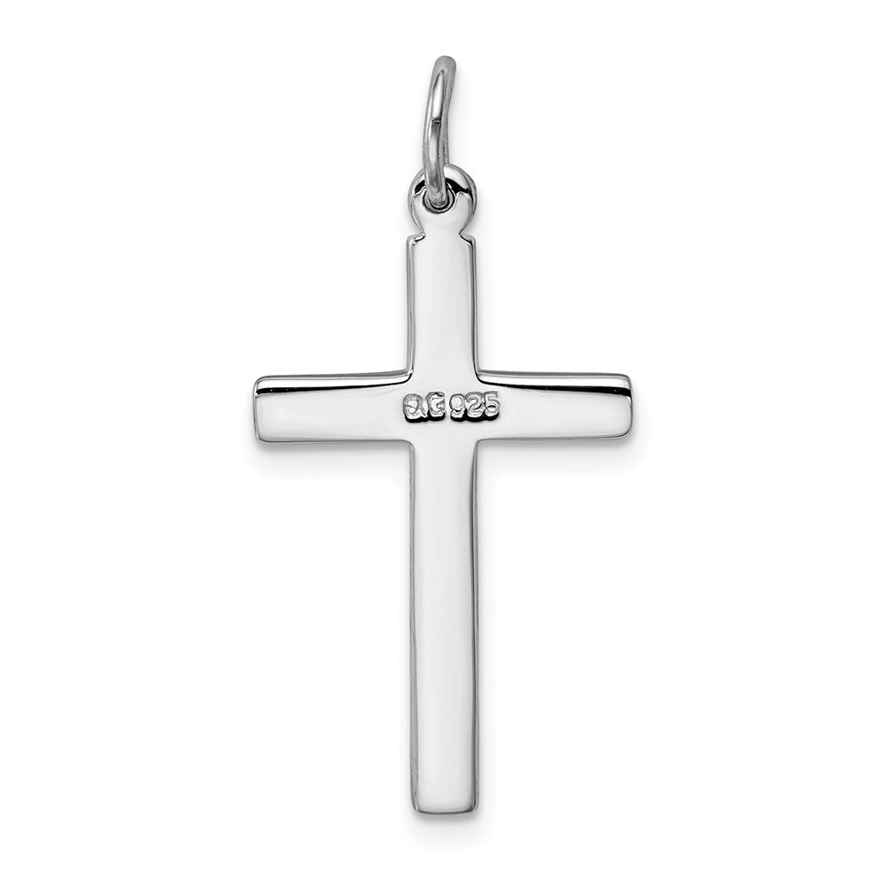 Sterlingsilber Rhodiniert Kreuz Anhänger