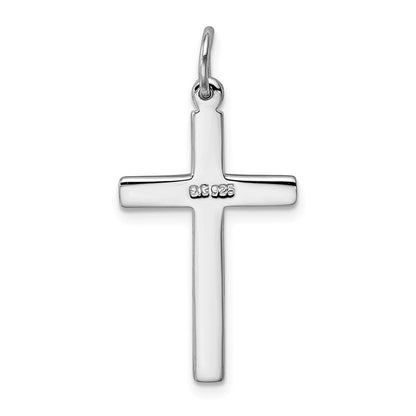 Sterlingsilber Rhodiniert Kreuz Anhänger