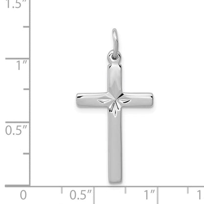 Sterlingsilber Rhodiniert Kreuz Anhänger