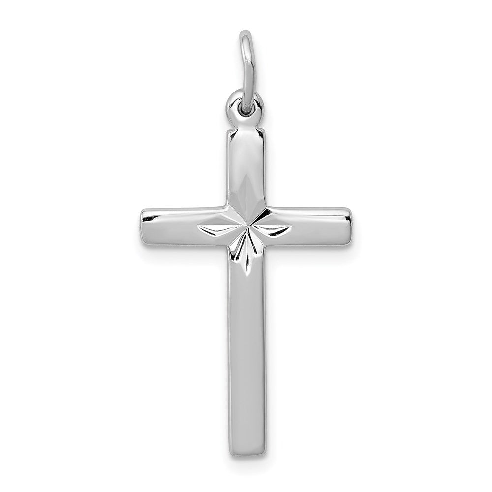 Sterlingsilber Rhodiniert Kreuz Anhänger