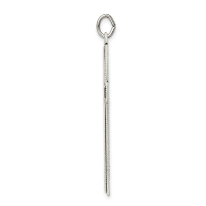 Sterlingsilber Oxidiert Kreuz mit Gebet auf Rückseite Anhänger