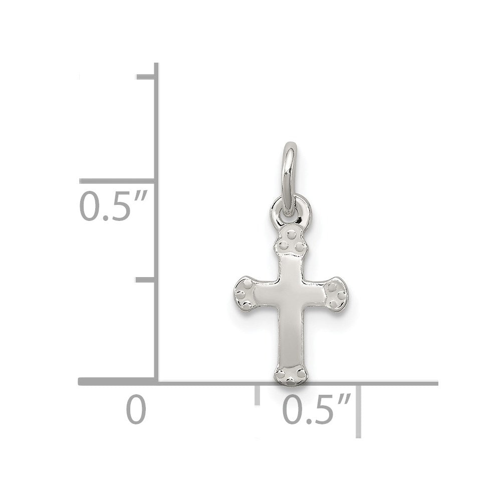 Sterlingsilber Poliert Kreuz Charm