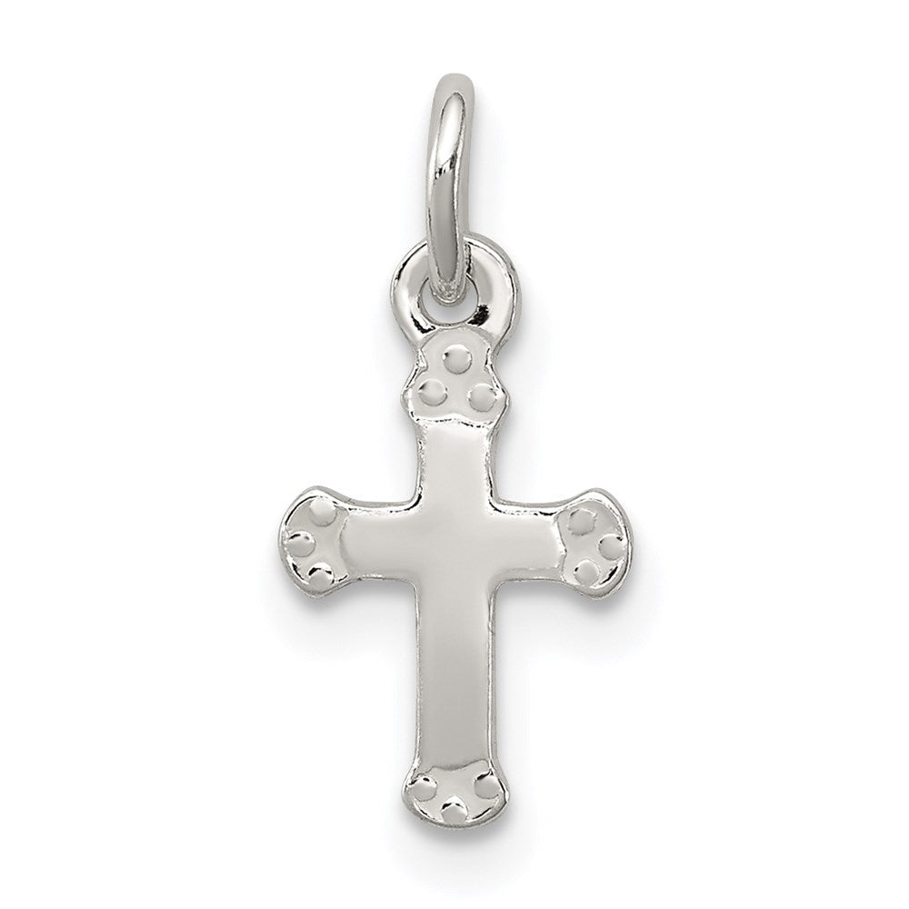 Sterlingsilber Poliert Kreuz Charm