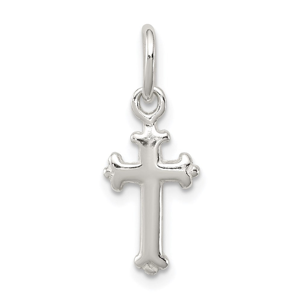 Sterlingsilber Poliert Kreuz Charm