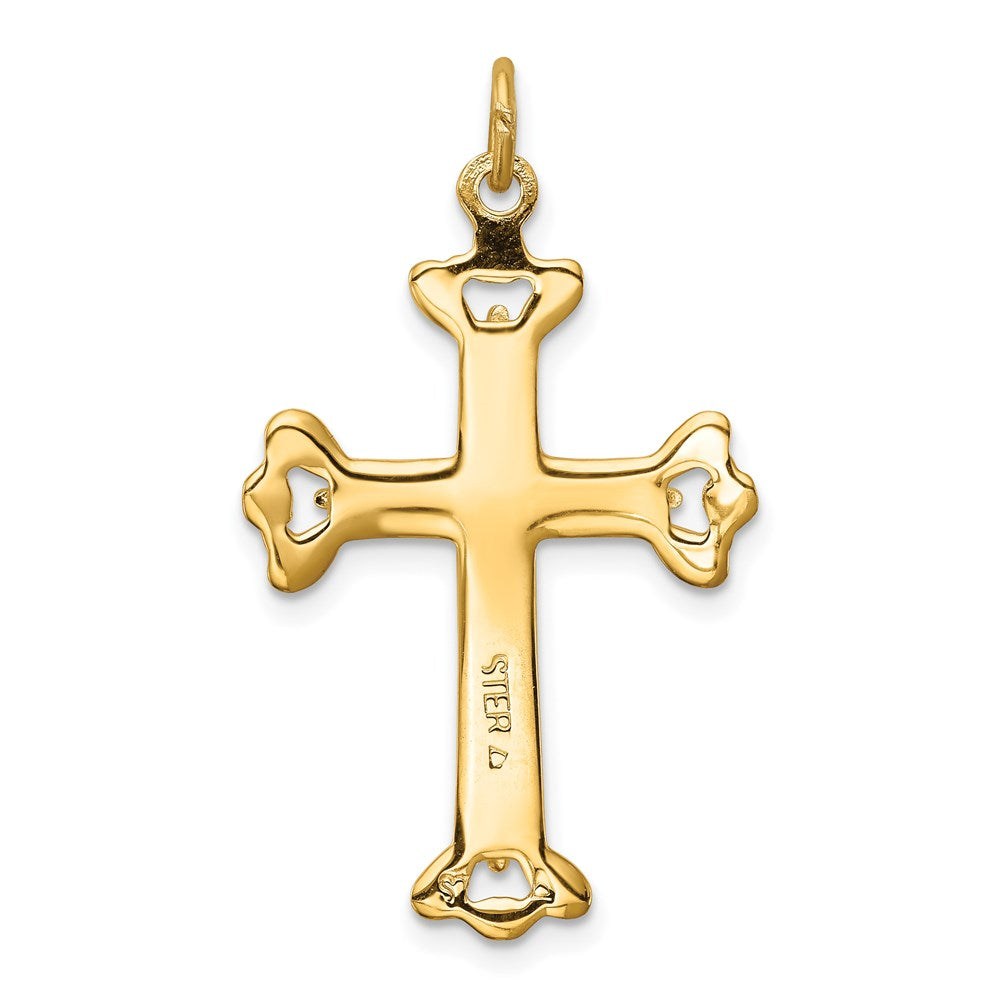 Sterlingsilber Rhodiniert & Goldfarben Kreuz Anhänger