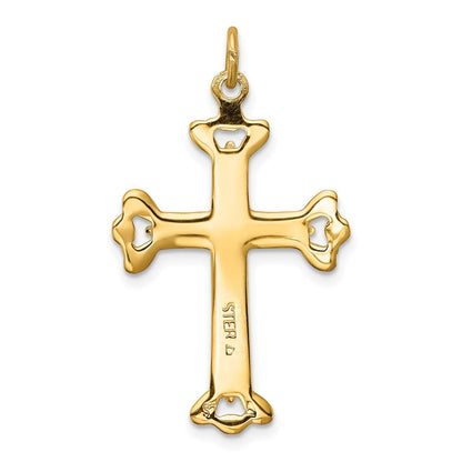 Sterlingsilber Rhodiniert & Goldfarben Kreuz Anhänger
