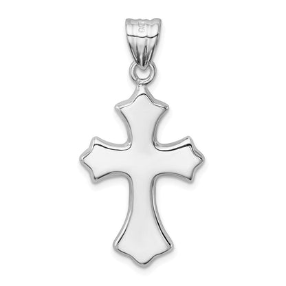 Sterlingsilber Rhodiniert Poliert Kreuz Anhänger