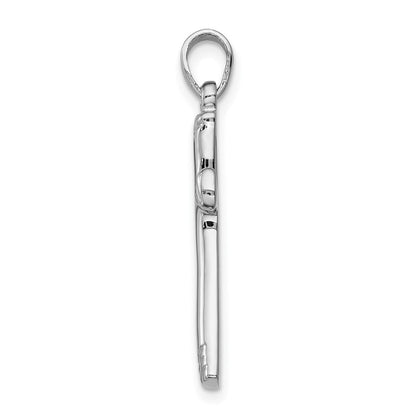 Sterlingsilber Rhodiniert Kreuz Anhänger
