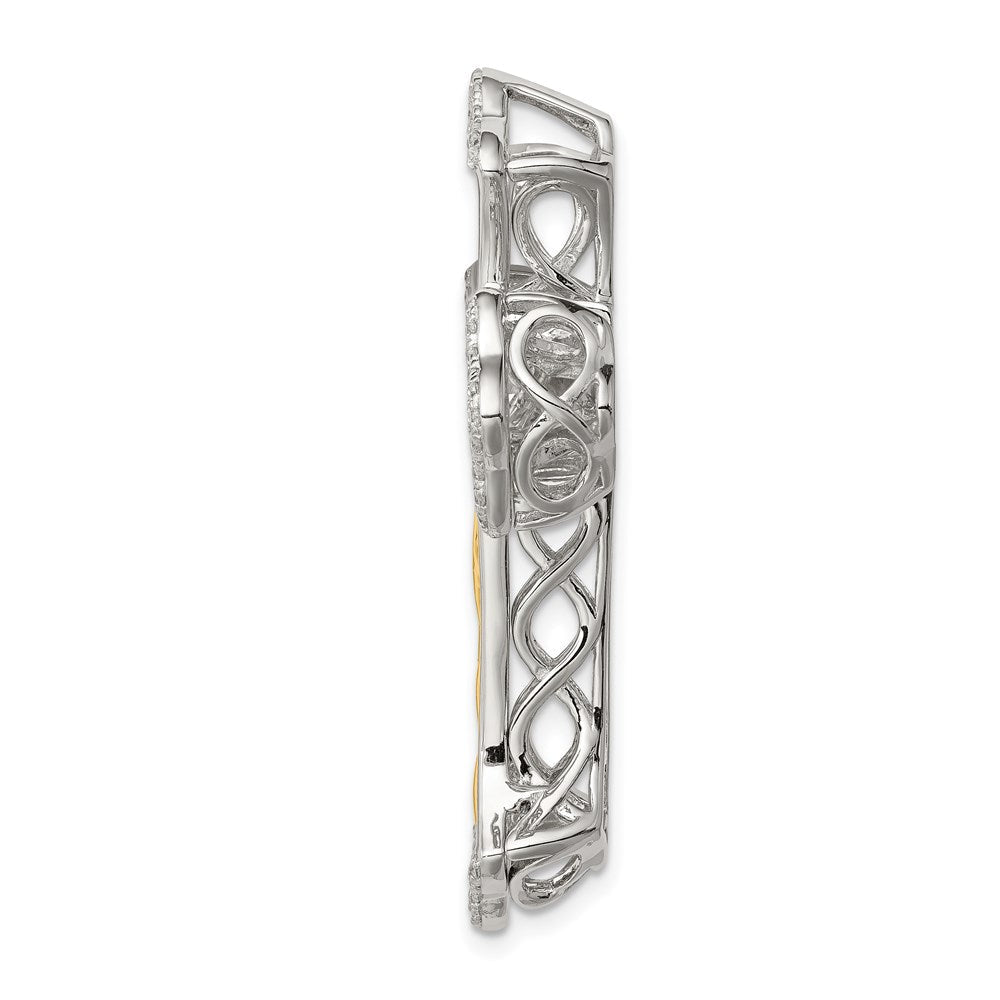 Sterlingsilber Platin-beschichtet Plshed Vergoldet Lebhaft Zirkonia Kreuz Anhänger