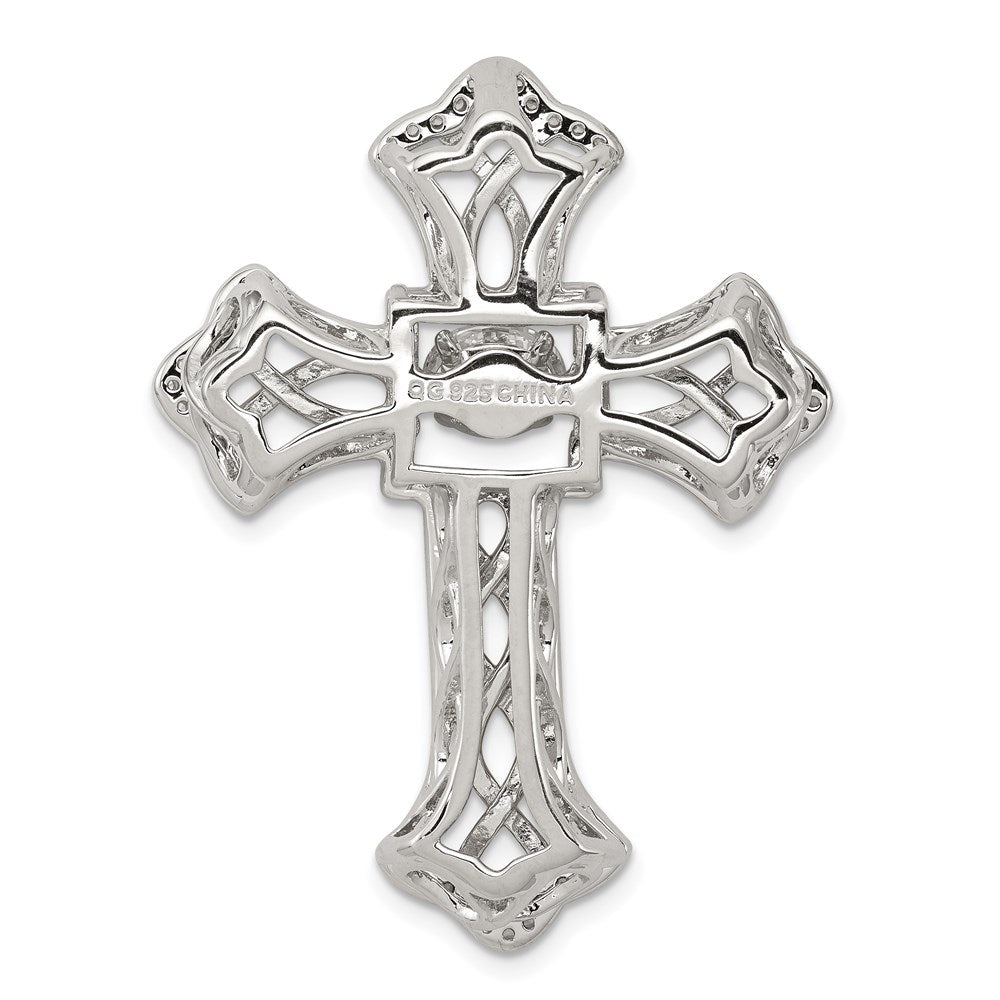 Sterlingsilber Platin-beschichtet Plshed Vergoldet Lebhaft Zirkonia Kreuz Anhänger