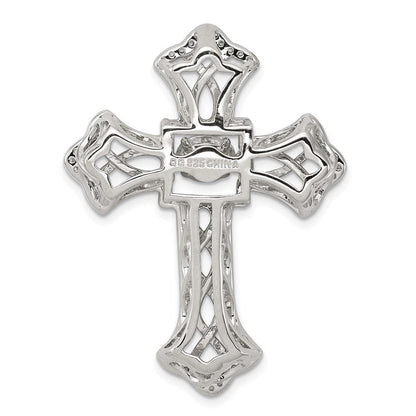 Sterlingsilber Platin-beschichtet Plshed Vergoldet Lebhaft Zirkonia Kreuz Anhänger