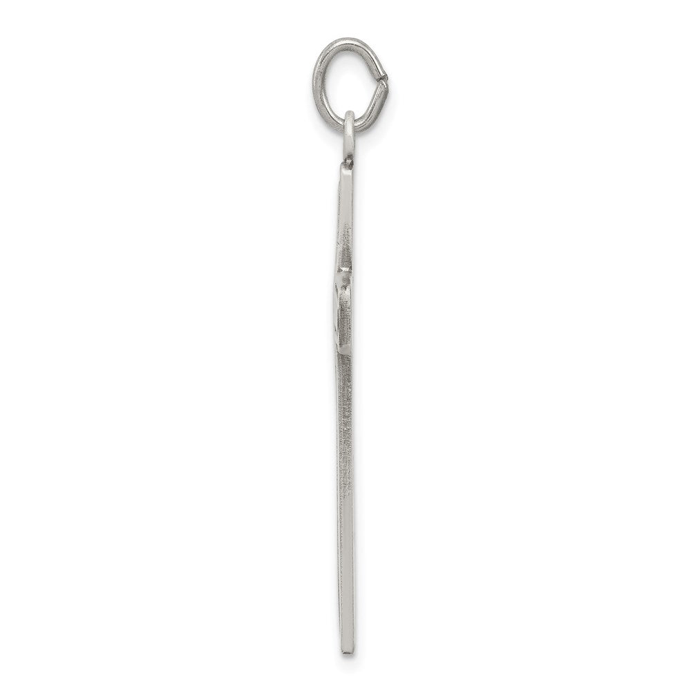 Sterlingsilber Antikisiert & Satiniert Kreuz Anhänger