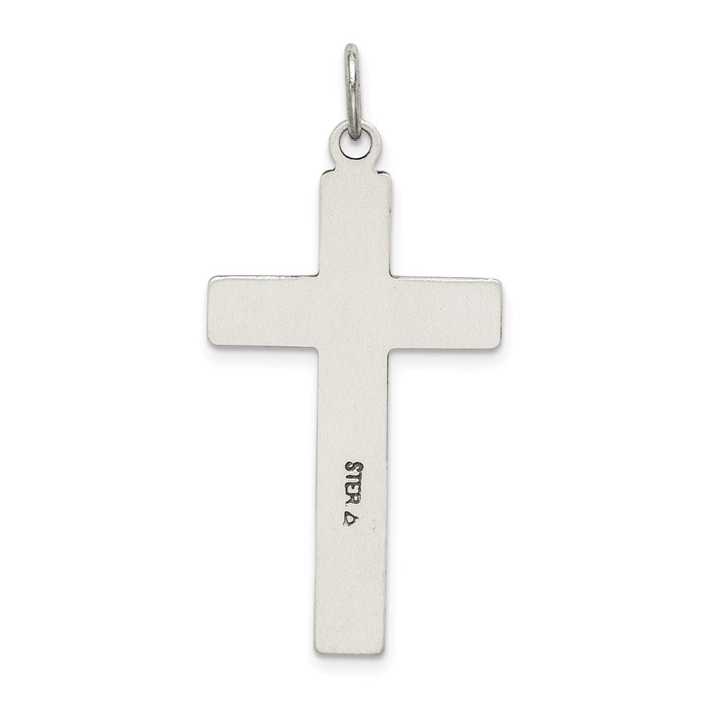 Sterlingsilber Antikisiert & Satiniert Kreuz Anhänger