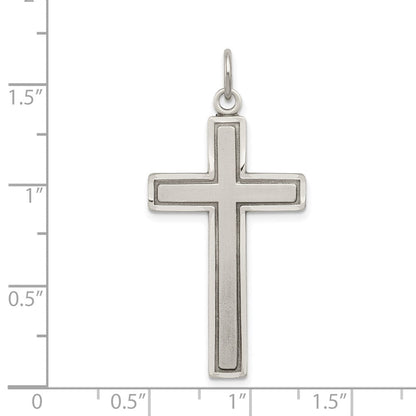 Sterlingsilber Antikisiert & Satiniert Kreuz Anhänger