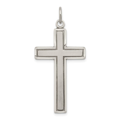 Sterlingsilber Antikisiert & Satiniert Kreuz Anhänger