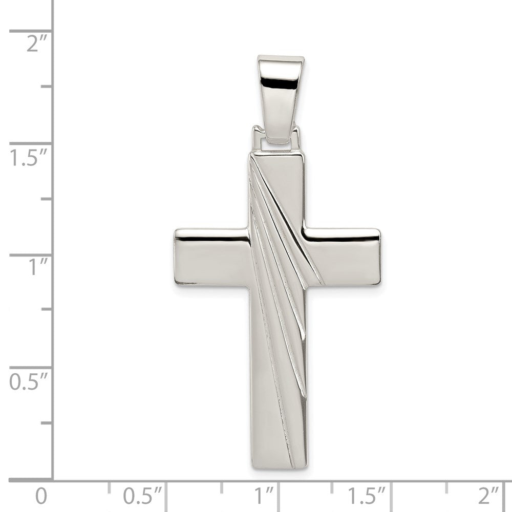 Sterlingsilber Poliert Kreuz Anhänger