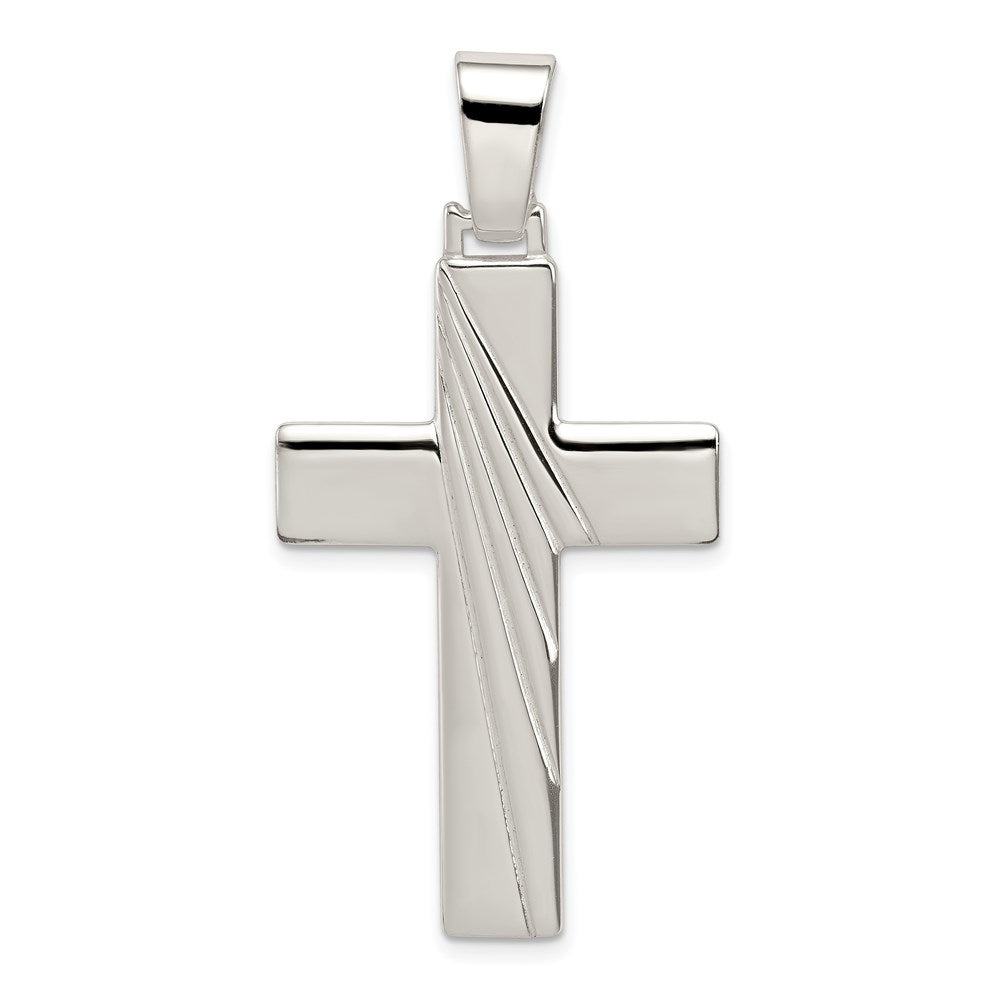 Sterlingsilber Poliert Kreuz Anhänger