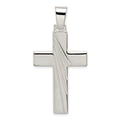 Sterlingsilber Poliert Kreuz Anhänger
